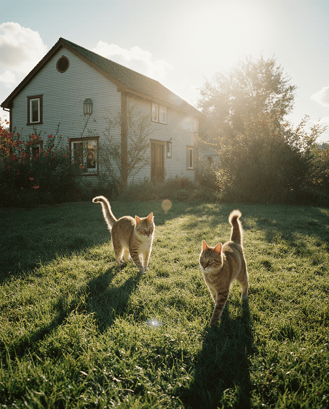Spielende Katzen
